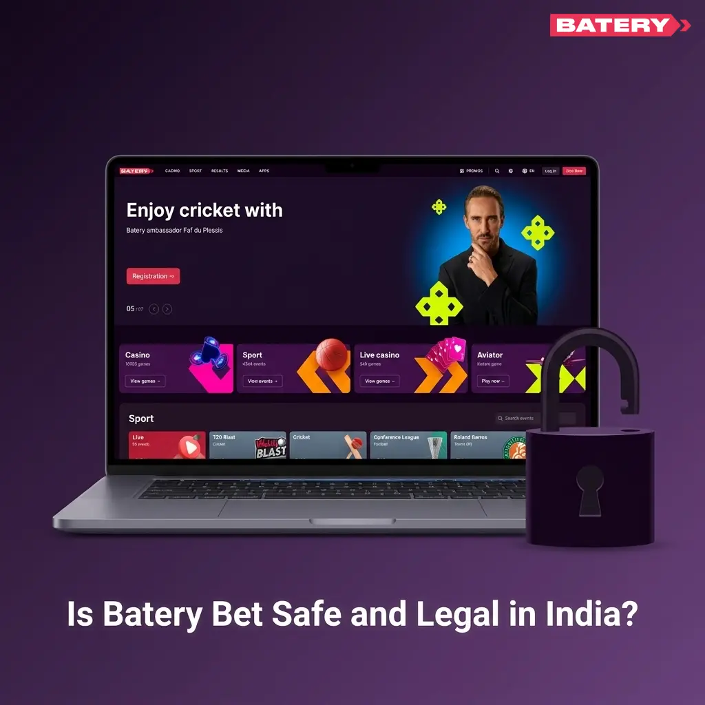 Batery Bet Curaçao licensed online gambling platform with SSL encryption, legal and safe for Indian players