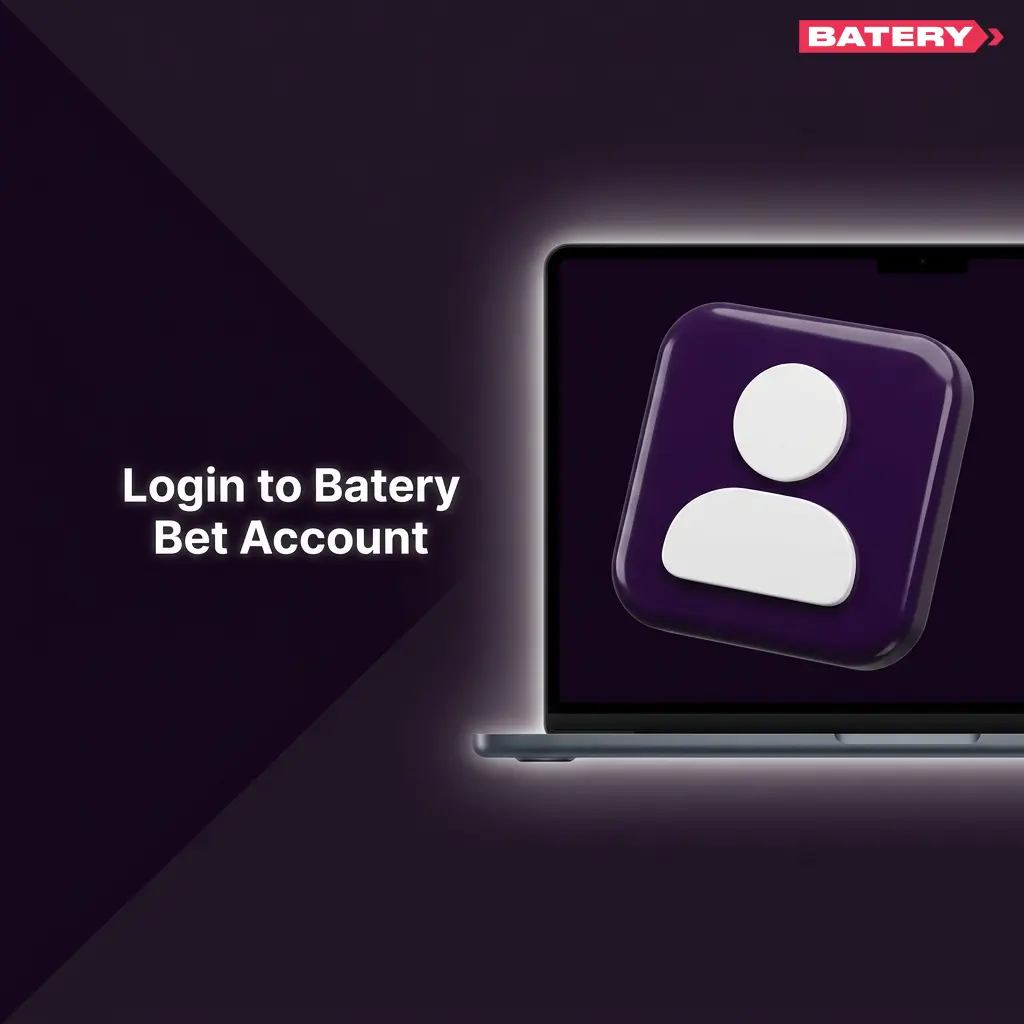 Batery Bet login page showing email and password fields with a login button to access sportsbook and casino