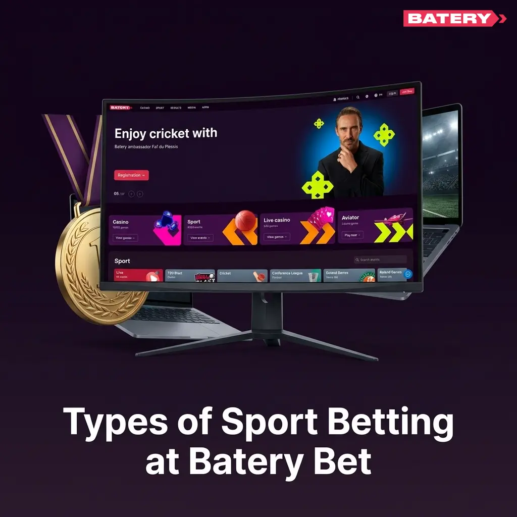Batery Bet sports betting options covering cricket, football, kabaddi, tennis, basketball and cybersports for Indian players